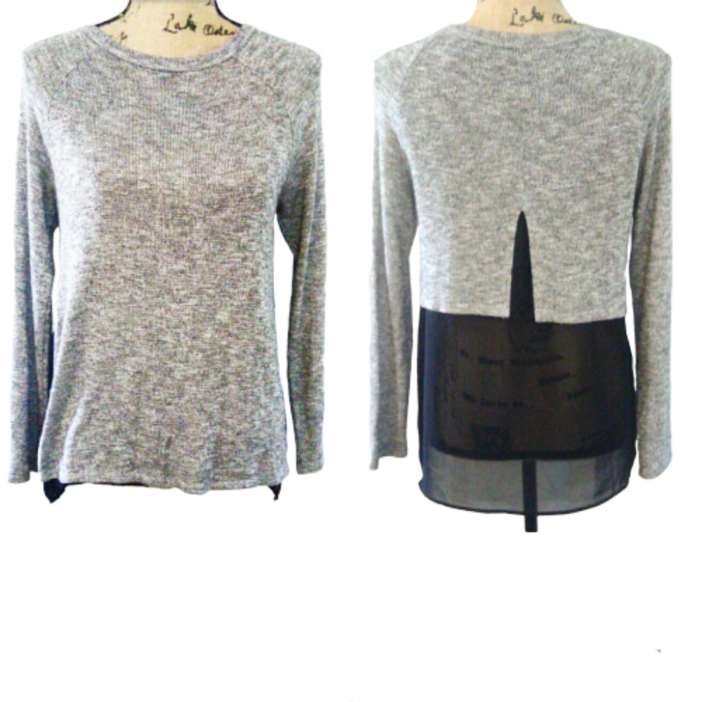 💛 Everly Long Sleeve Sheer Back Top